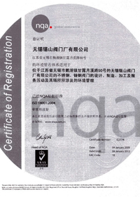 ISO-14001環(huán)境管理體系證書(shū)